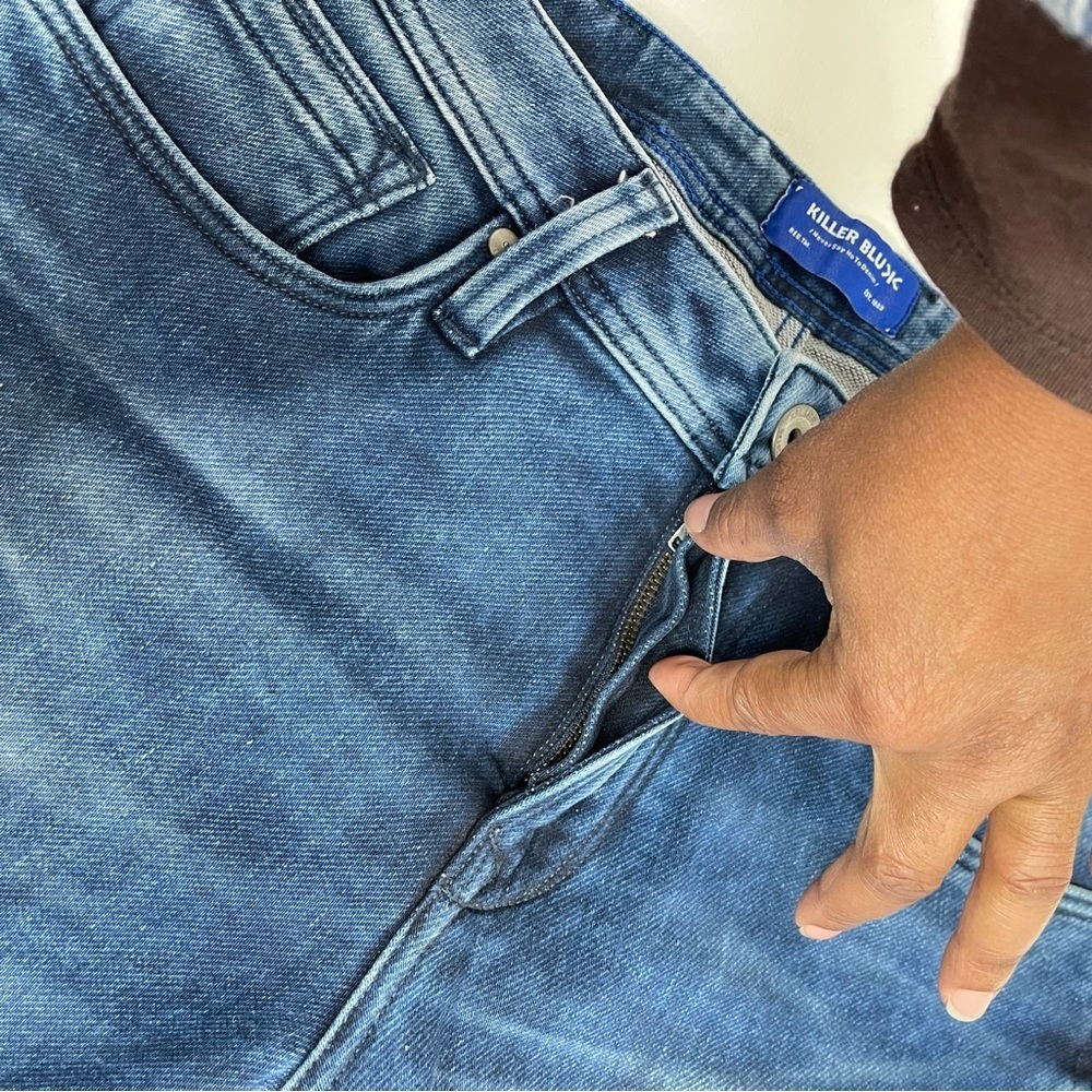 Denim Killer Blu Carrot Fit Mens Jeans Sz 34 Blue Prewash - Picture 6 of 16